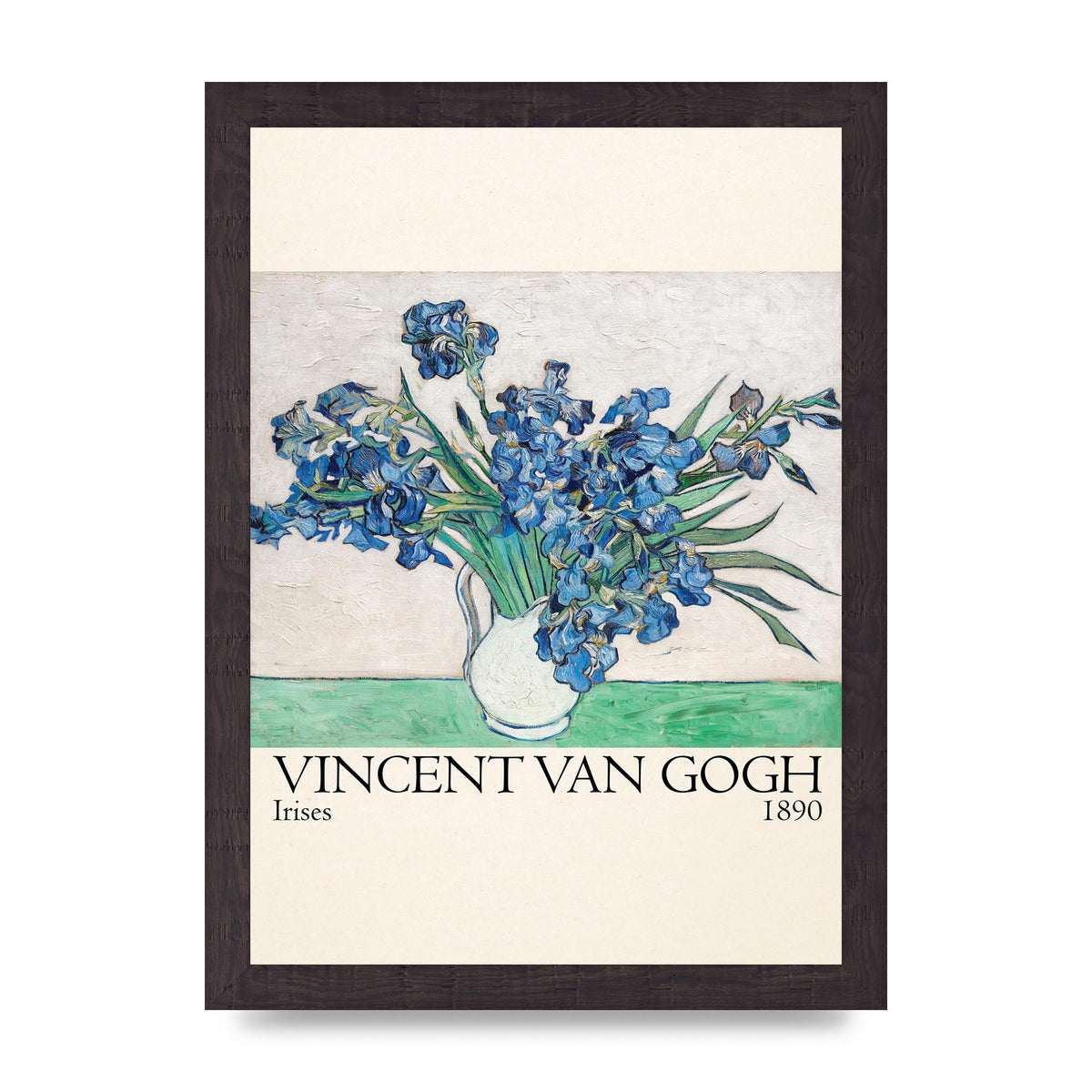 Vincent Van Gogh Irises 1890 Printed Poster - A4 framed