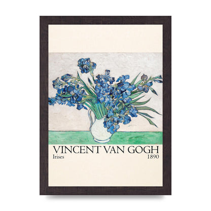Vincent Van Gogh Irises 1890 Printed Poster - A4 framed