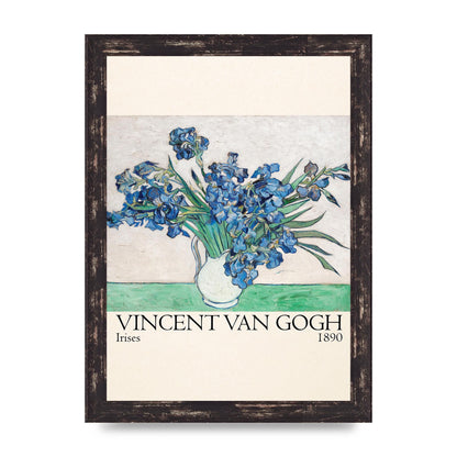 Vincent Van Gogh Irises 1890 Printed Poster - A4 framed