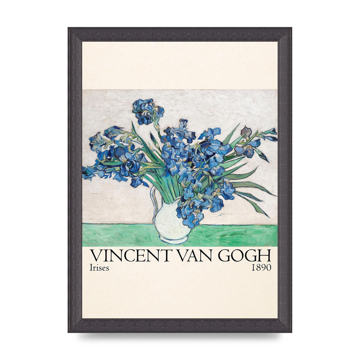 Vincent Van Gogh Irises 1890 Printed Poster - A4 framed