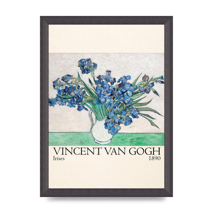 Vincent Van Gogh Irises 1890 Printed Poster - A4 framed