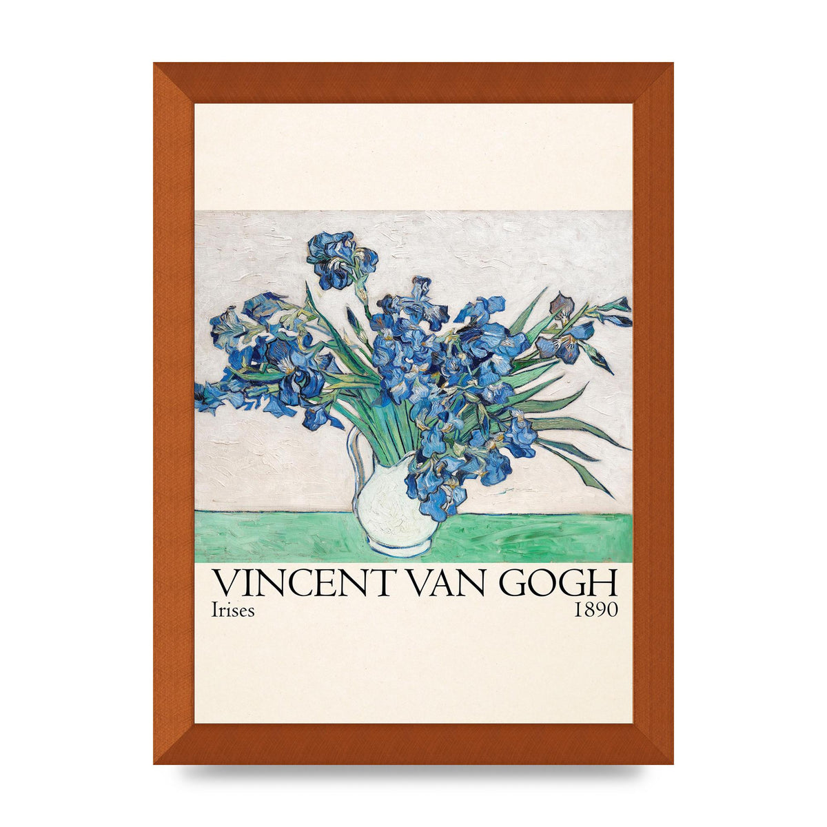 Vincent Van Gogh Irises 1890 Printed Poster - A4 framed