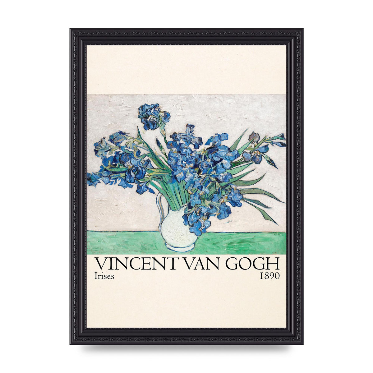Vincent Van Gogh Irises 1890 Printed Poster - A4 framed
