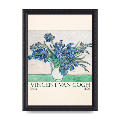 Vincent Van Gogh Irises 1890 Printed Poster - A4 framed
