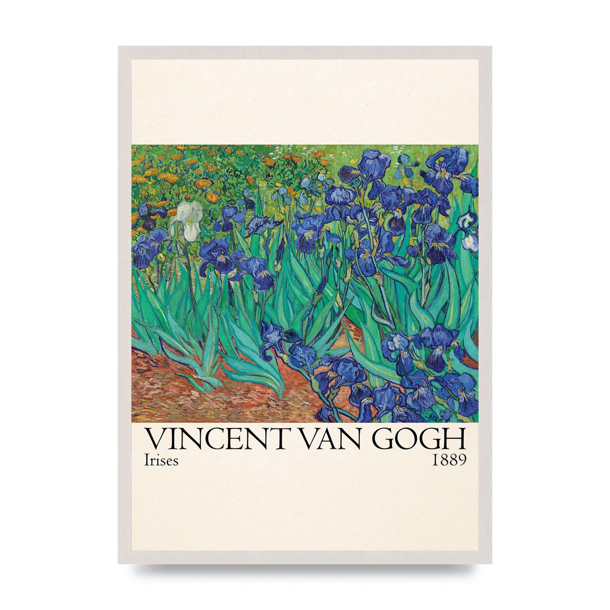Vincent Van Gogh Irises 1889 Wall Art - A2 framed