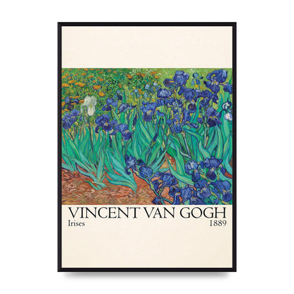 Vincent Van Gogh Irises 1889 Wall Art - A2 framed