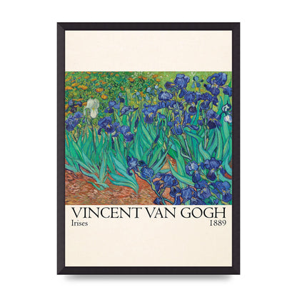 Vincent Van Gogh Irises 1889 Wall Art - A2 framed