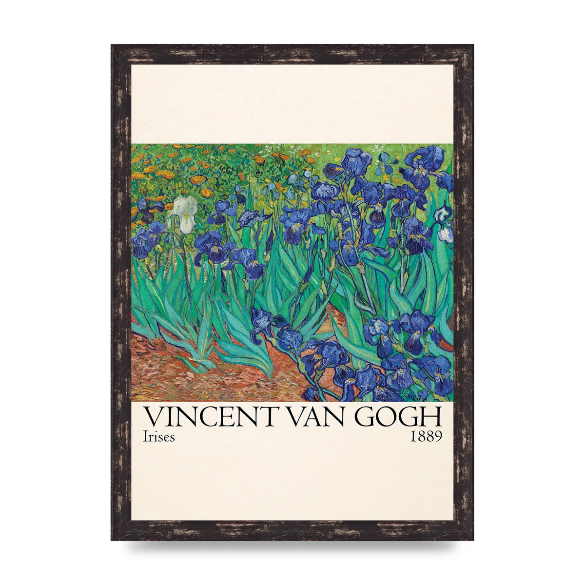 Vincent Van Gogh Irises 1889 Wall Art - A3 framed