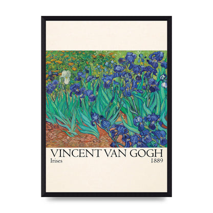 Vincent Van Gogh Irises 1889 Wall Art - A3 framed