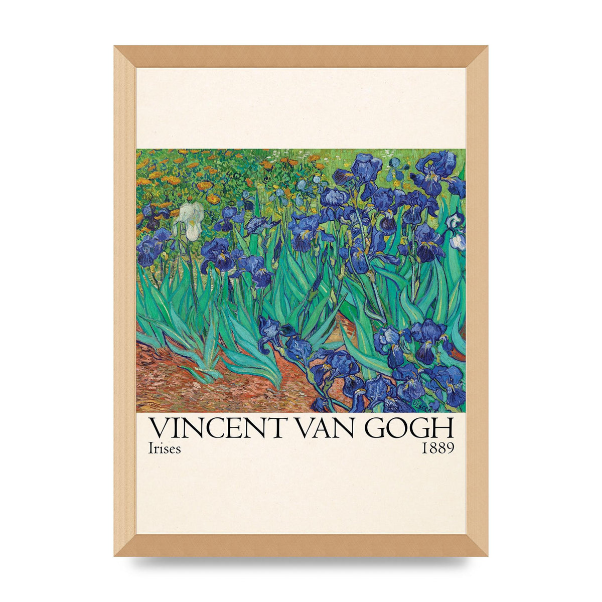 Vincent Van Gogh Irises 1889 Wall Art - A3 framed
