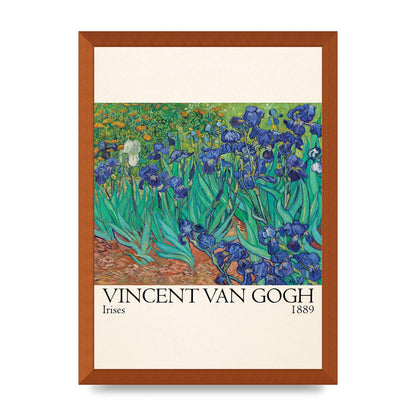 Vincent Van Gogh Irises 1889 Wall Art - A3 framed