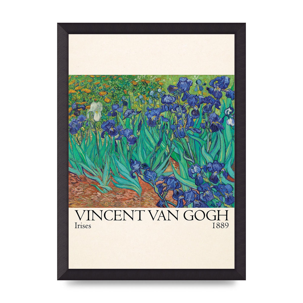 Vincent Van Gogh Irises 1889 Wall Art - A3 framed