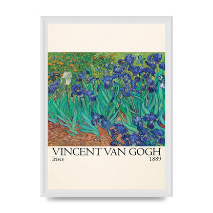 Vincent Van Gogh Irises 1889 Wall Art - A3 framed