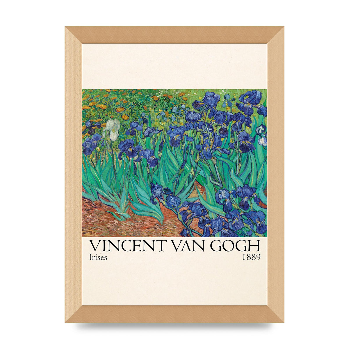 Vincent Van Gogh Irises 1889 Wall Art - A4 framed