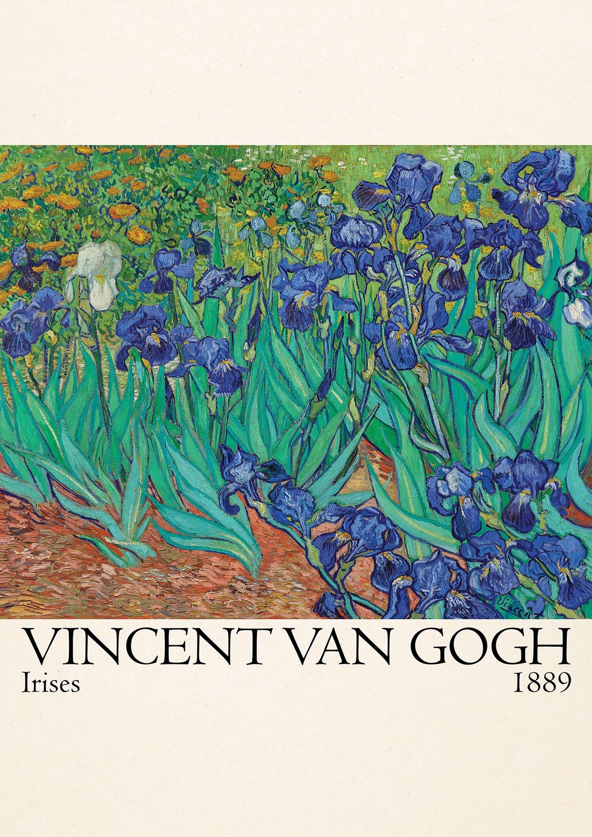 Vincent Van Gogh Irises 1889 Wall Art - detail