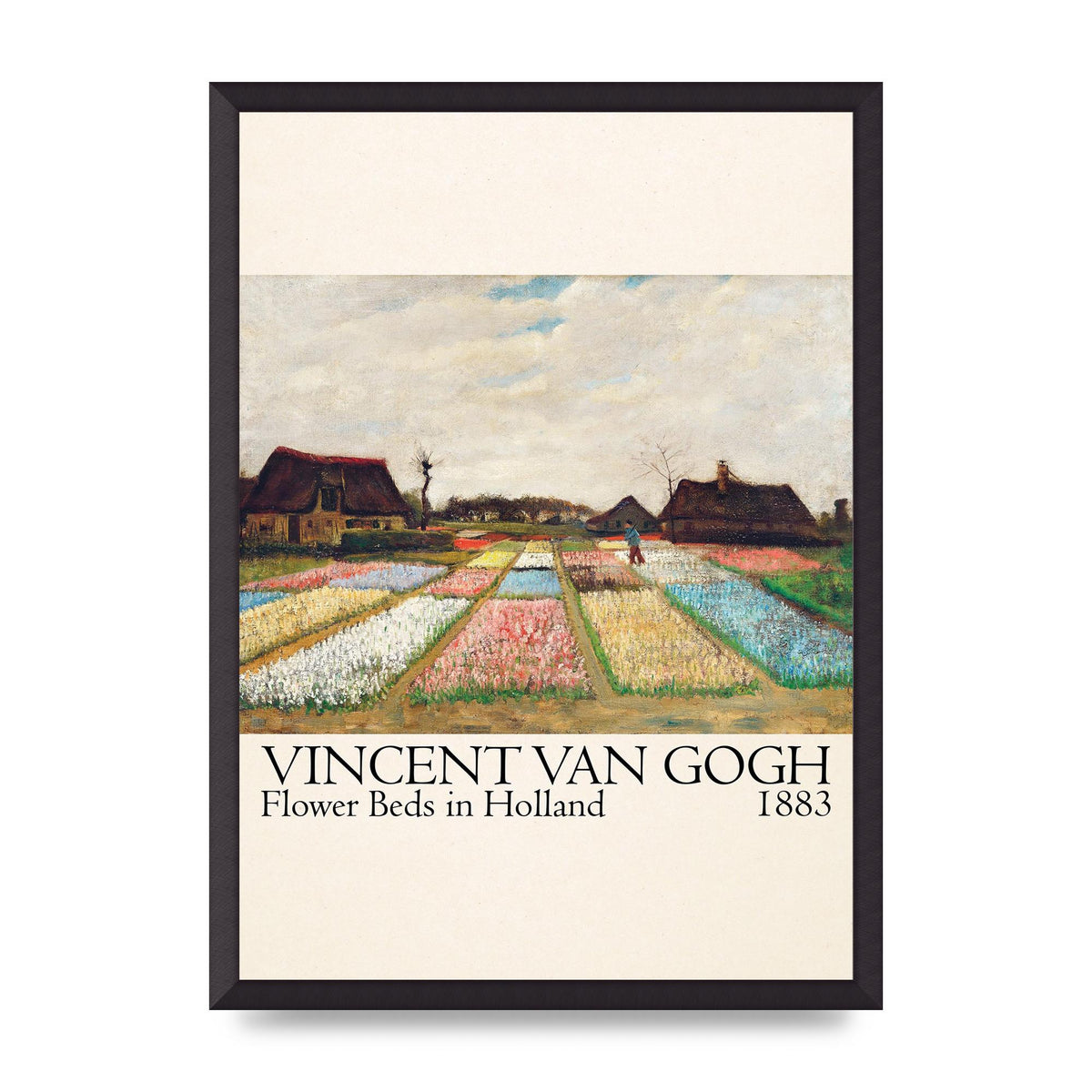 Vincent Van Gogh Flower Beds In Holland 1883 Art For The Home - A2 framed
