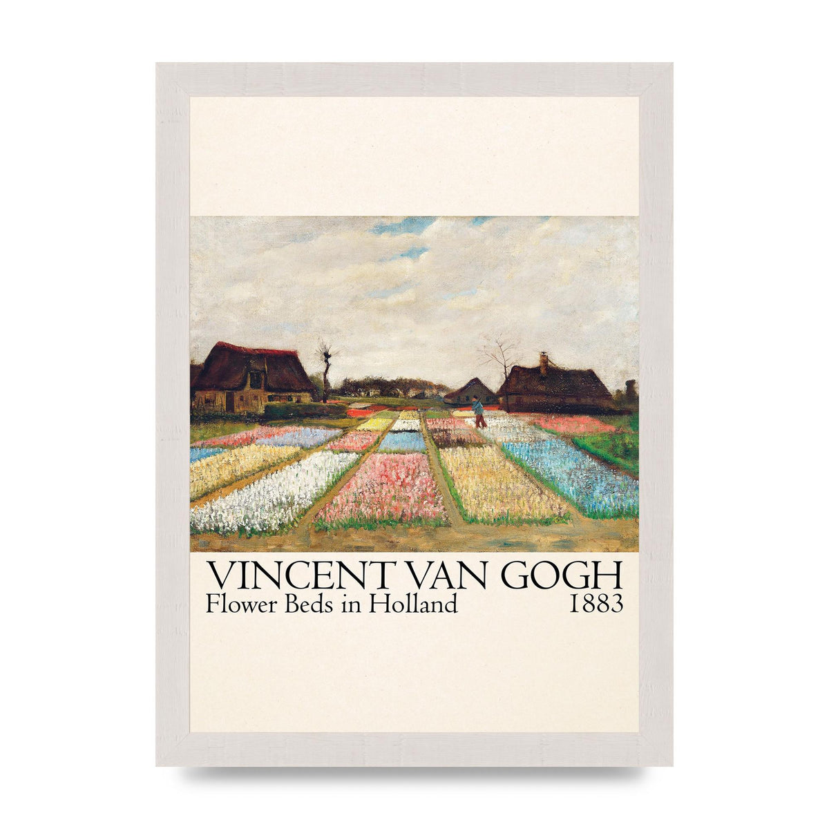 Vincent Van Gogh Flower Beds In Holland 1883 Art For The Home - A4 framed