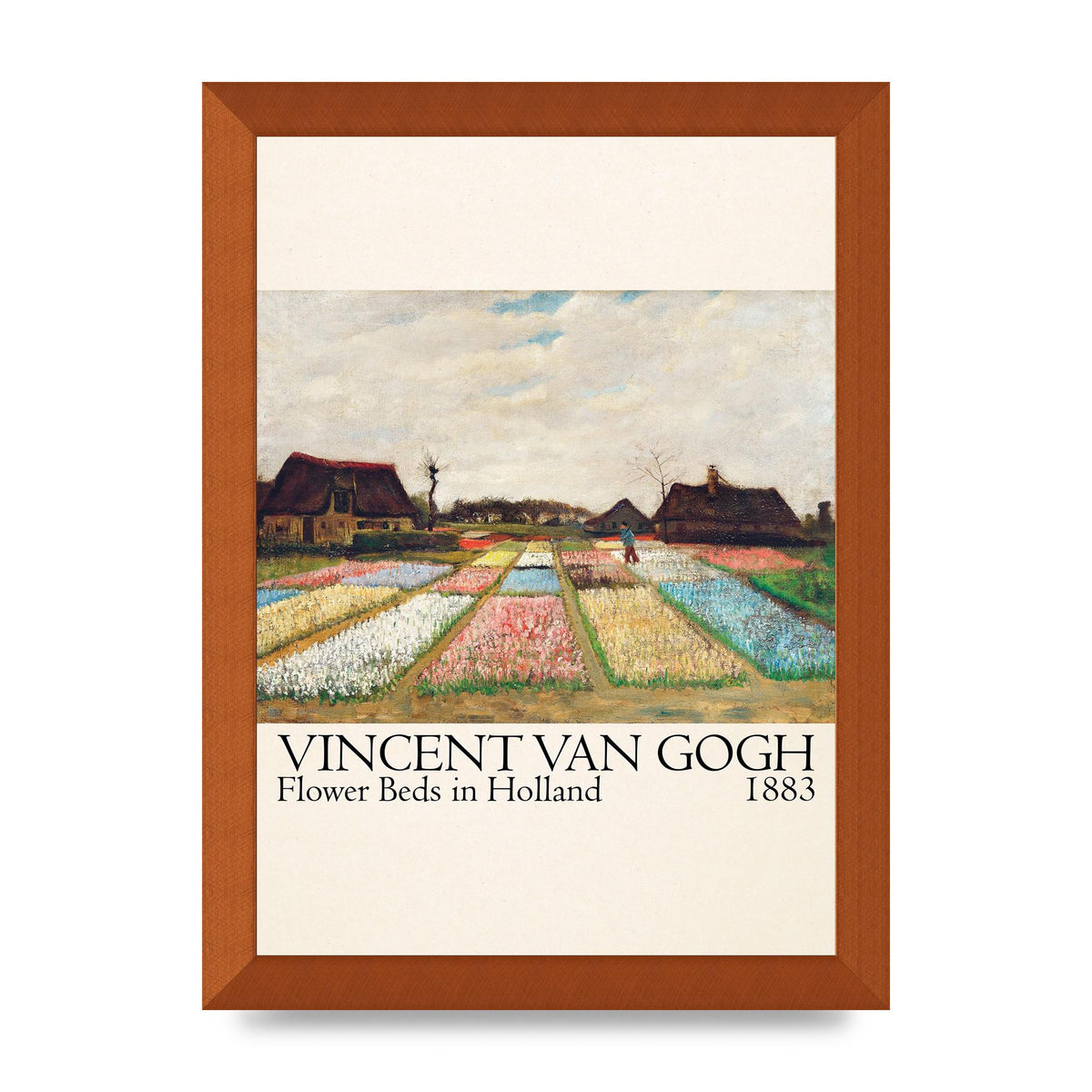 Vincent Van Gogh Flower Beds In Holland 1883 Art For The Home - A4 framed