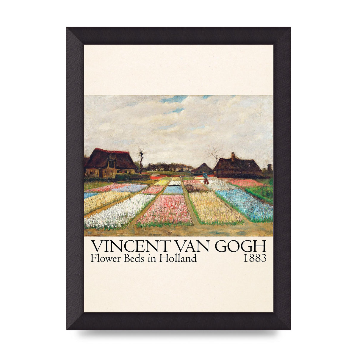 Vincent Van Gogh Flower Beds In Holland 1883 Art For The Home - A4 framed