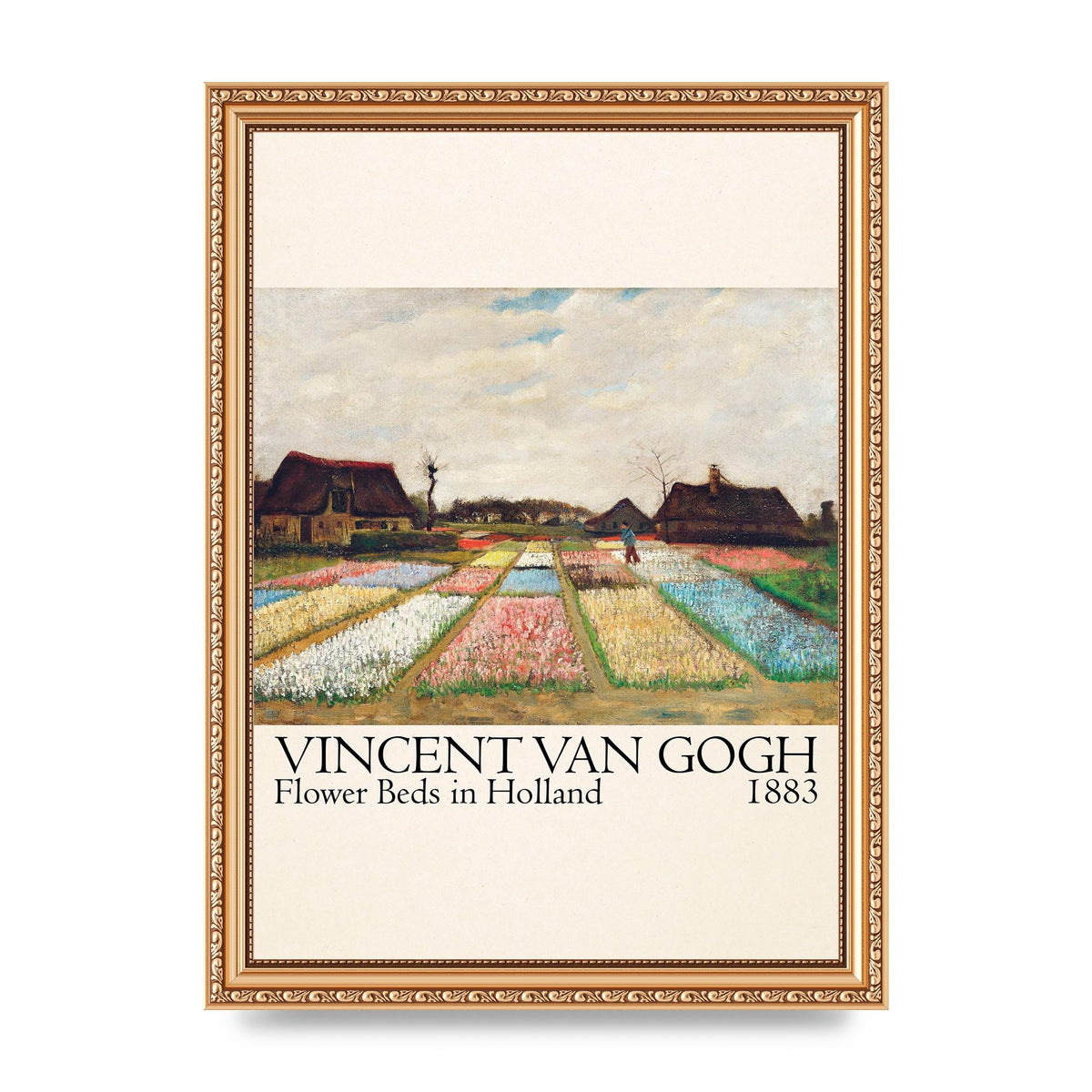 Vincent Van Gogh Flower Beds In Holland 1883 Art For The Home - A4 framed