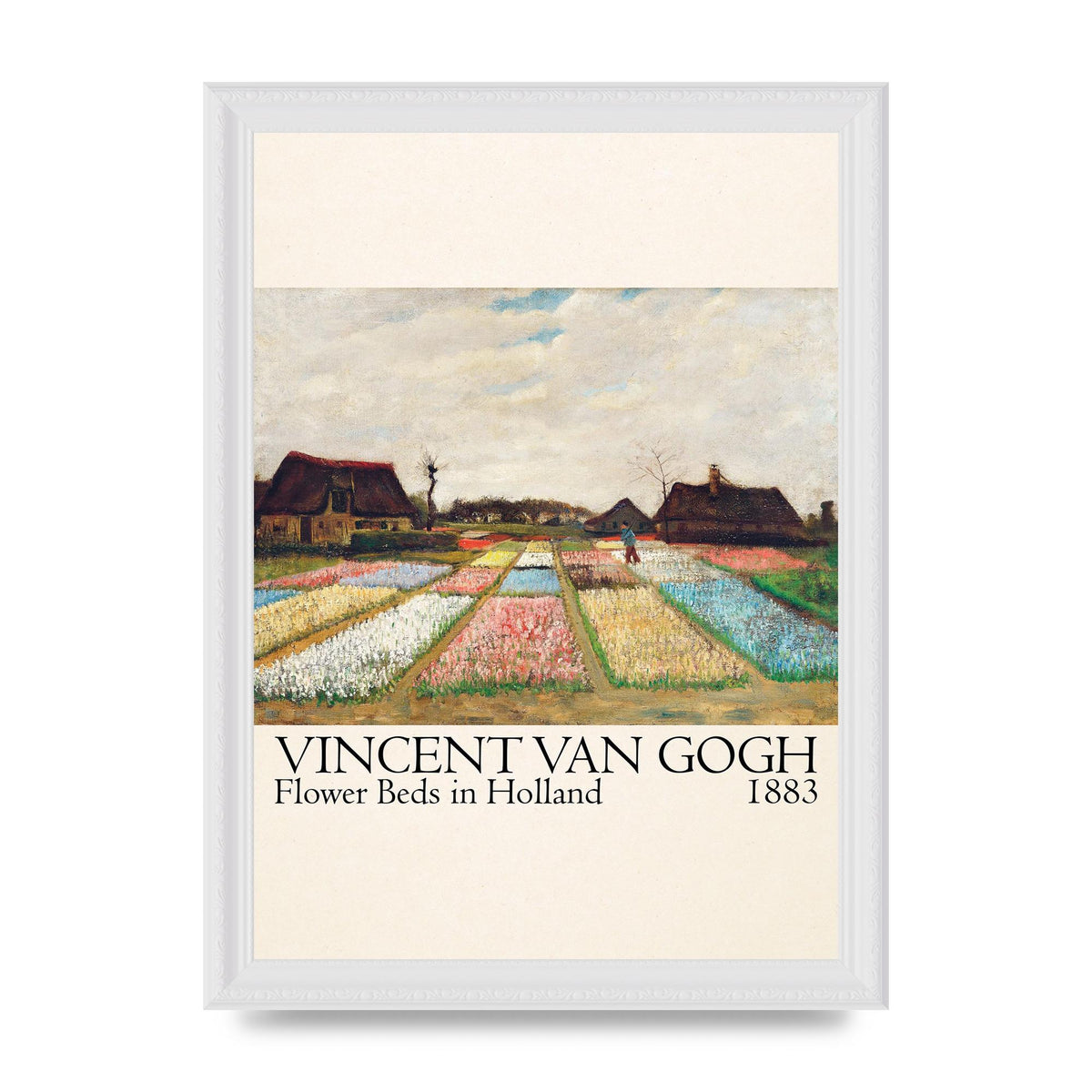 Vincent Van Gogh Flower Beds In Holland 1883 Art For The Home - A4 framed