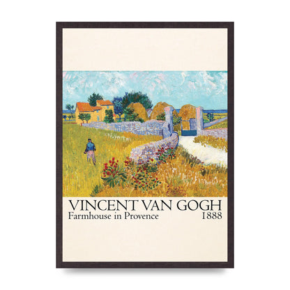 Vincent Van Gogh Farmhouse In Provence 1888 Wall Art - A2 framed