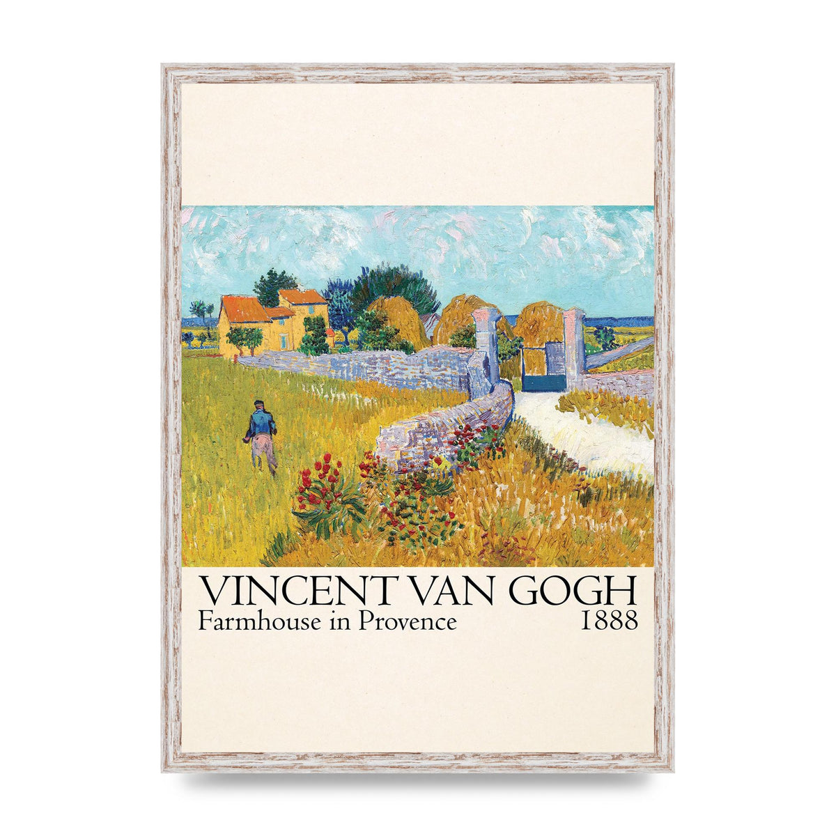 Vincent Van Gogh Farmhouse In Provence 1888 Wall Art - A2 framed