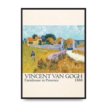 Vincent Van Gogh Farmhouse In Provence 1888 Wall Art - A2 framed