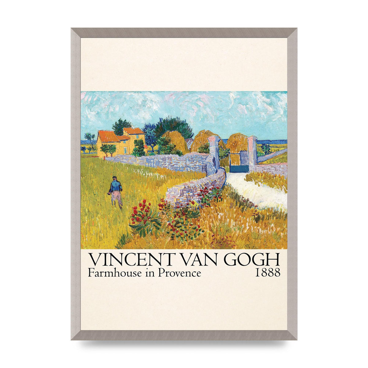 Vincent Van Gogh Farmhouse In Provence 1888 Wall Art - A2 framed