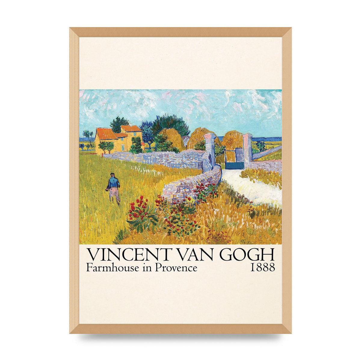 Vincent Van Gogh Farmhouse In Provence 1888 Wall Art - A2 framed