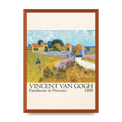 Vincent Van Gogh Farmhouse In Provence 1888 Wall Art - A2 framed
