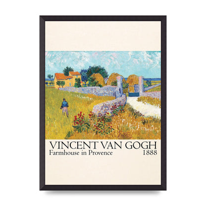 Vincent Van Gogh Farmhouse In Provence 1888 Wall Art - A2 framed
