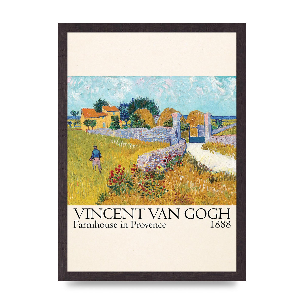 Vincent Van Gogh Farmhouse In Provence 1888 Wall Art - A3 framed