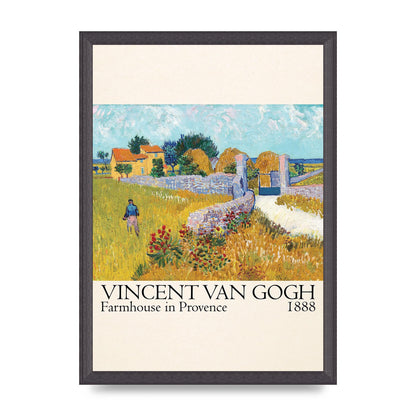 Vincent Van Gogh Farmhouse In Provence 1888 Wall Art - A3 framed