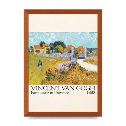 Vincent Van Gogh Farmhouse In Provence 1888 Wall Art - A3 framed