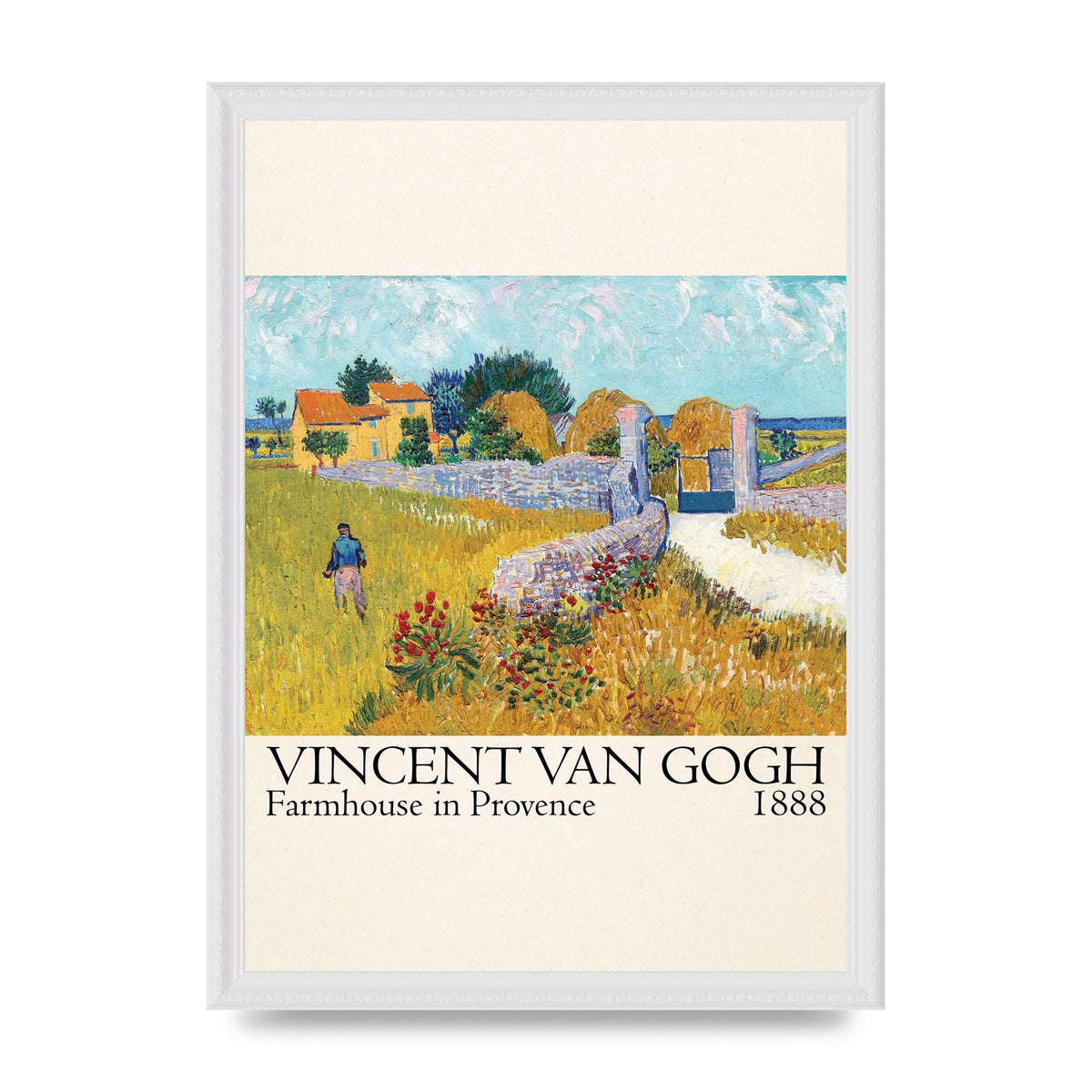 Vincent Van Gogh Farmhouse In Provence 1888 Wall Art - A3 framed
