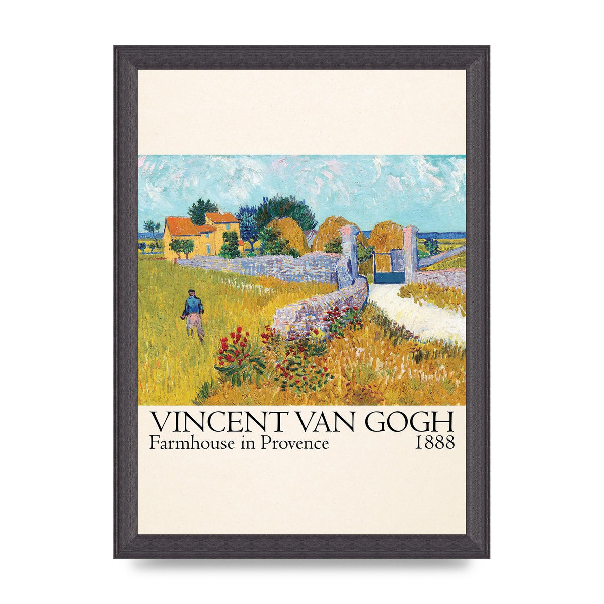 Vincent Van Gogh Farmhouse In Provence 1888 Wall Art - A4 framed