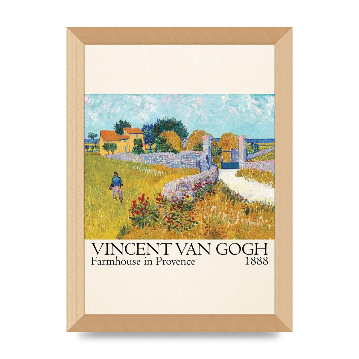 Vincent Van Gogh Farmhouse In Provence 1888 Wall Art - A4 framed