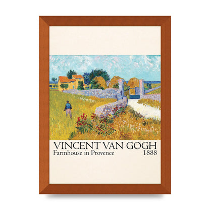 Vincent Van Gogh Farmhouse In Provence 1888 Wall Art - A4 framed