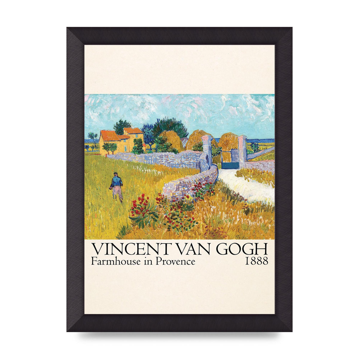Vincent Van Gogh Farmhouse In Provence 1888 Wall Art - A4 framed
