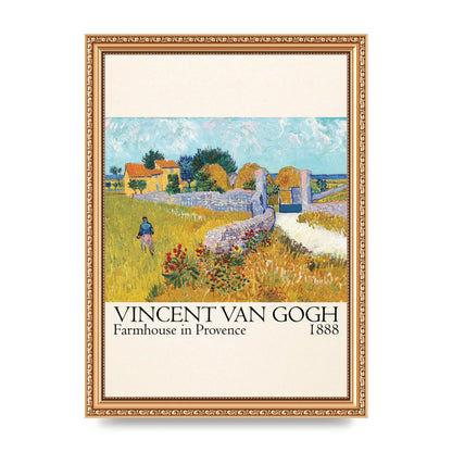 Vincent Van Gogh Farmhouse In Provence 1888 Wall Art - A4 framed