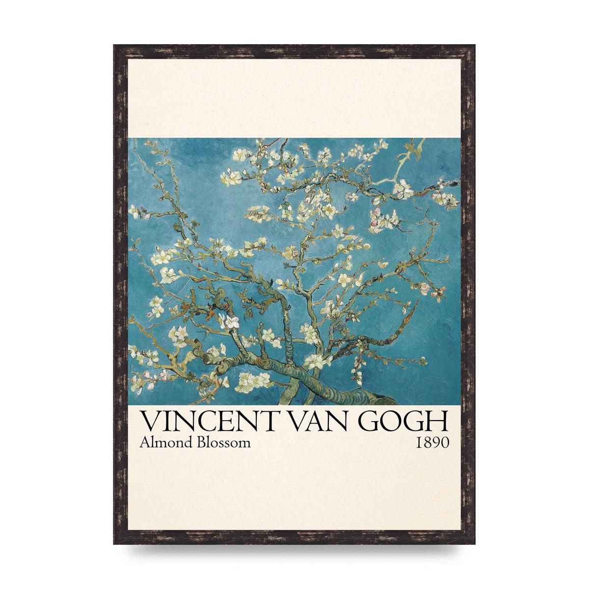 Vincent Van Gogh Almond Blossom 1890 Printed Poster - A2 framed