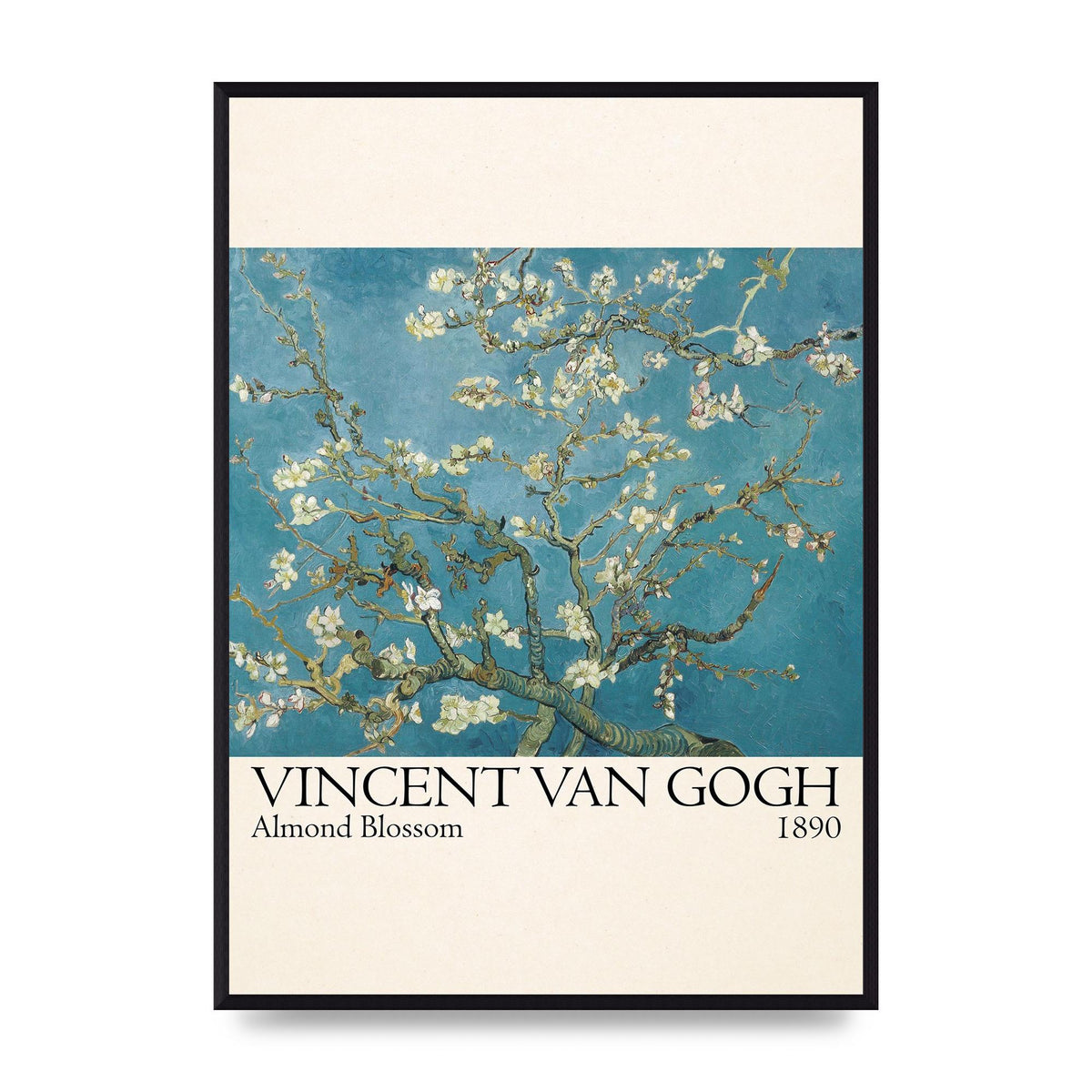 Vincent Van Gogh Almond Blossom 1890 Printed Poster - A2 framed