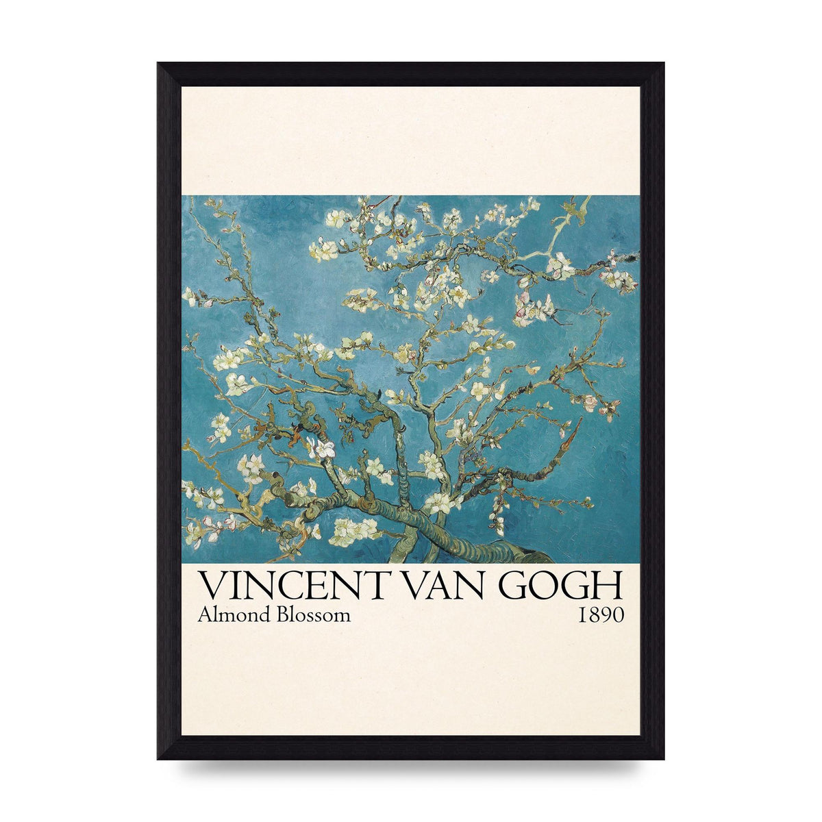 Vincent Van Gogh Almond Blossom 1890 Printed Poster - A4 framed