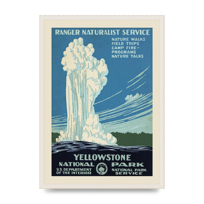 Travel Poster Yellowstone National Park Usa Art For The Home - A2 framed