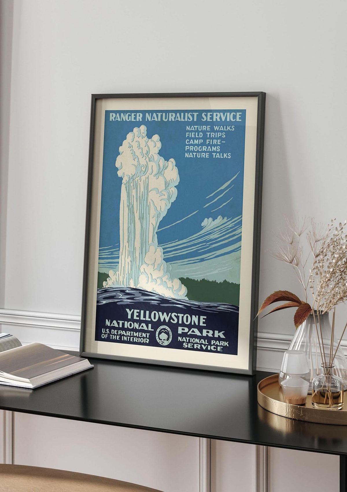 Travel Poster Yellowstone National Park Usa Art For The Home - living room 4