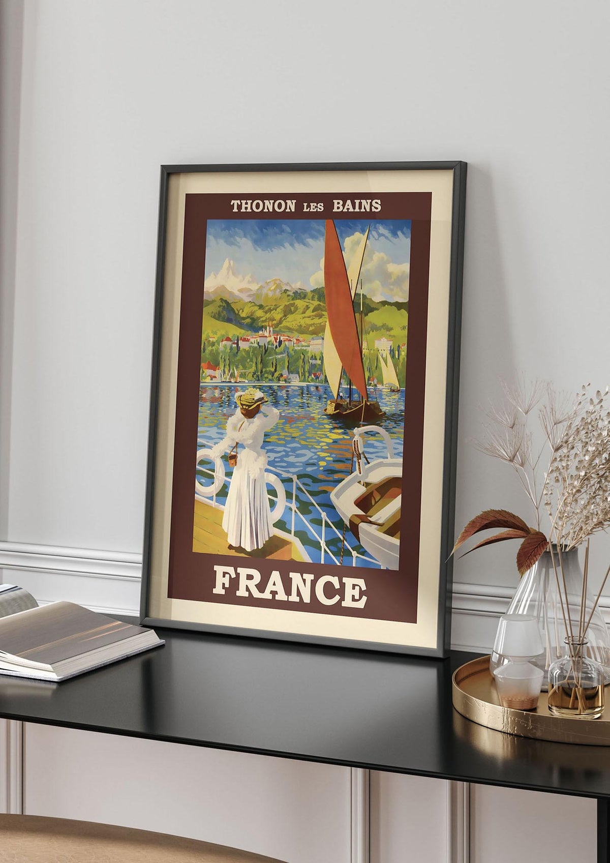 Travel Poster Thonon Les Bains France Printed Poster - living room 4
