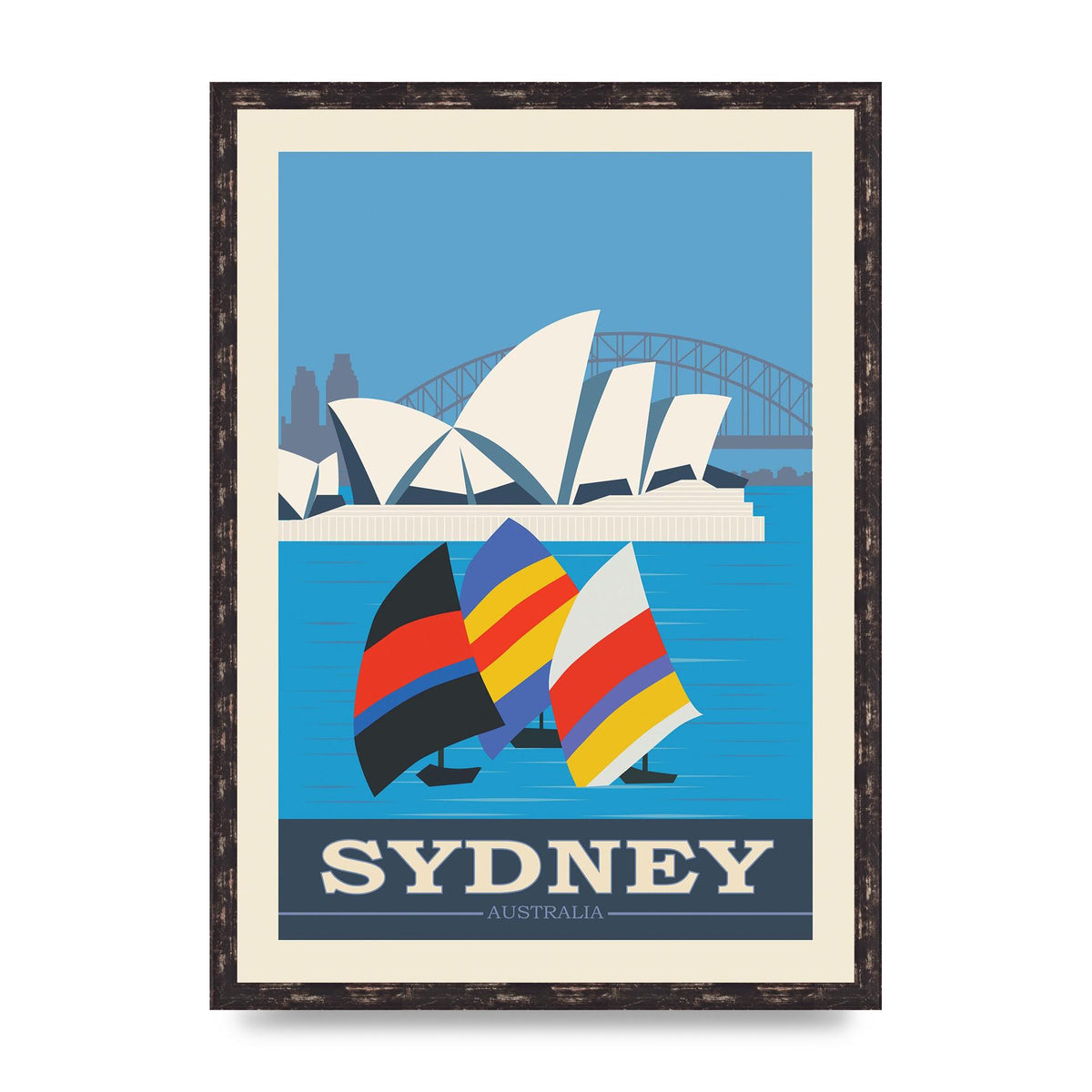 Travel Poster Sydney Art For The Home - A2 framed