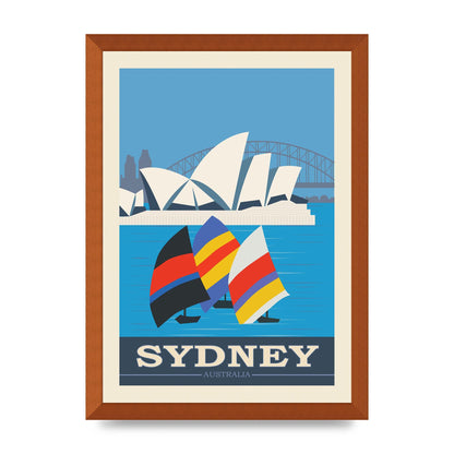 Travel Poster Sydney Art For The Home - A3 framed