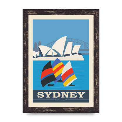 Travel Poster Sydney Art For The Home - A4 framed